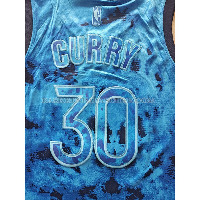 Maillot Golden State Warriors Stephen Curry NO 30 Select Series 2023 Bleu